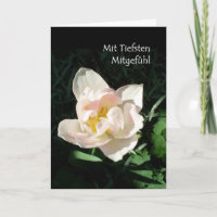 Cartão de condolências da "tulipa" - cumprimento