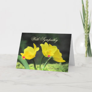 Cartão de condolências das Orquídeas Amarelas