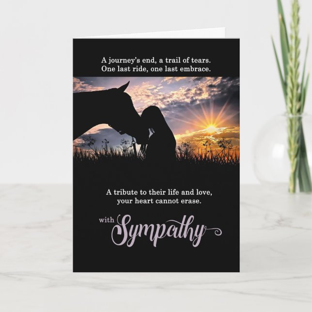 Cartão de condolências de Animais de Companhia de  (Frente)
