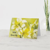 Cartão de condolências de Arte Flor Amarelo Flores