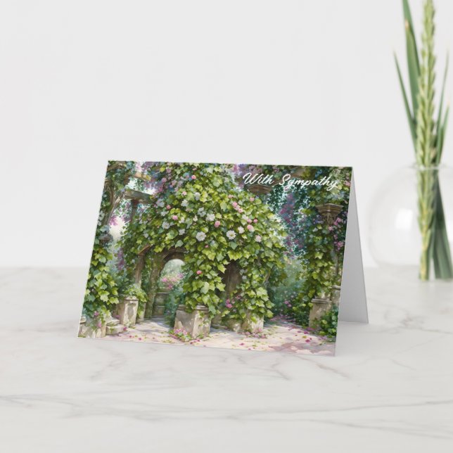 Cartão de condolências de Arte Floral do Velho Gaz (Frente)