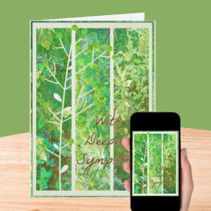 Cartão de condolências de Arte Serene Nature