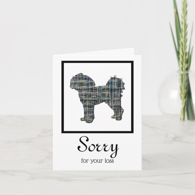 Cartão de condolências de Cachorro Cavapoo (Frente)