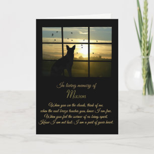 Cartão de condolências de Cachorro de Nome Persona