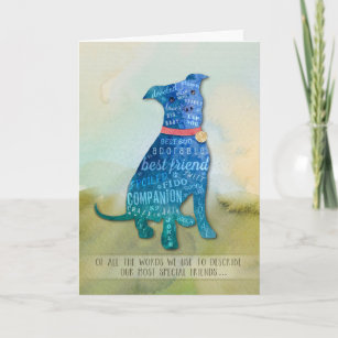 Cartão de condolências de Cachorro Pitbull - De to