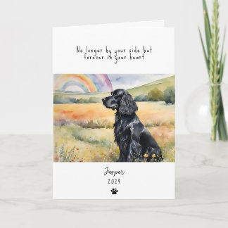 Cartão de condolências de cães, nome personalizado