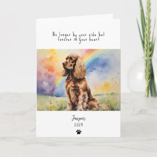 Cartão de condolências de cães, nome personalizado