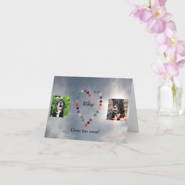 Cartão de condolências de Cão Cardíaco de Impressã (Orquídea)