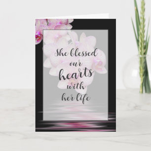 Cartão de condolências de Flores Orquídeas Rosa