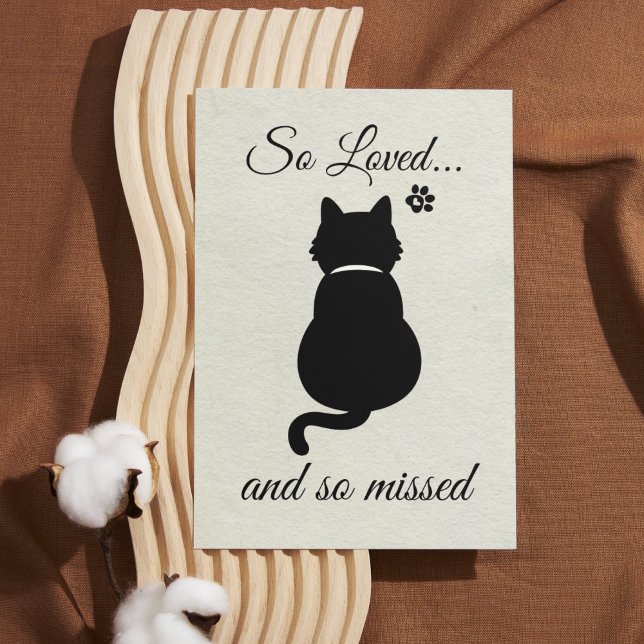 Cartão de condolências de Gato Imprimível - Condol (Printable Cat Sympathy Card - Heartfelt Condolence for Loss of Pet, Instant Download, Cat Memorial )