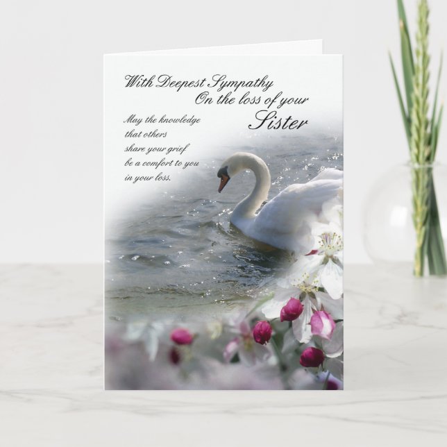 Cartão de condolências de Irmã (Frente)