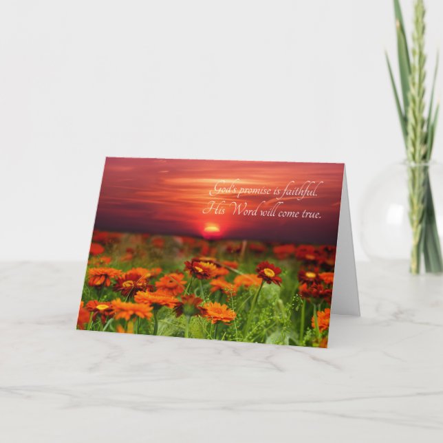 Cartão de condolências de JW - Vida eterna é prome (Frente)