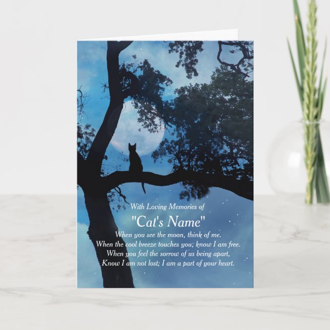 Cartão de condolências de Nome Personalizado de Si (Frente)