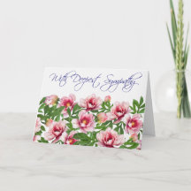 Cartão de condolências de Pouco Poly Peony