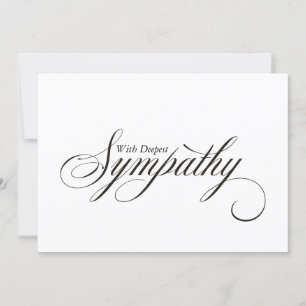Cartão de condolências de Script Elegante Simples