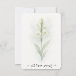 Cartão de condolências de Tuberose de Aquarela