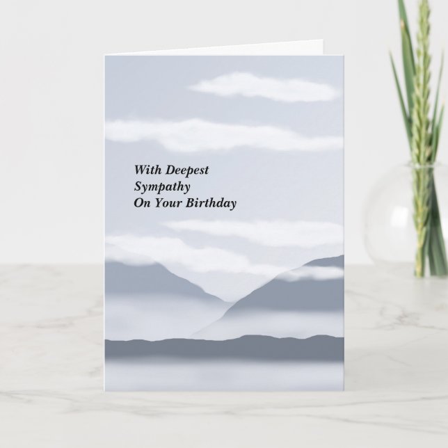 Cartão de condolências do aniversário (Frente)