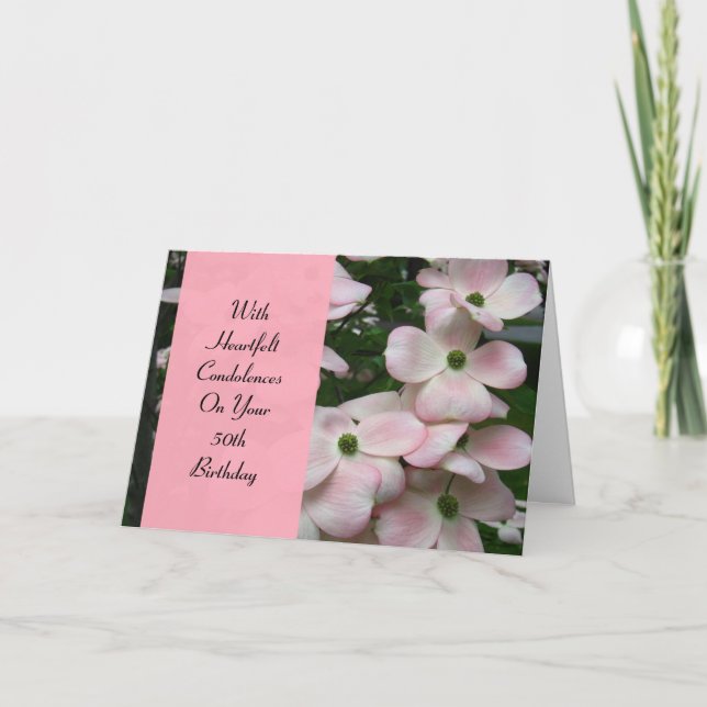 Cartão de condolências do aniversário - 50th (Frente)