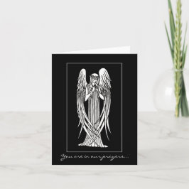 Cartão de condolências do anjo de Beardsley