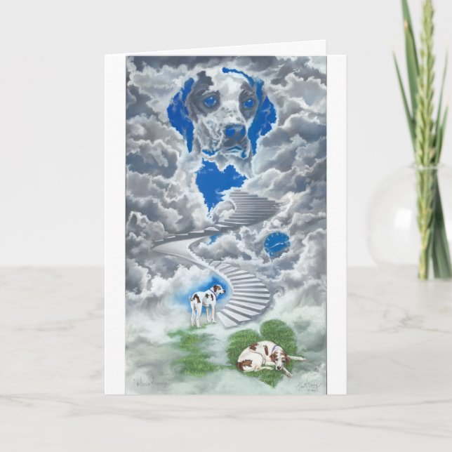 Cartão de condolências do cão do ~ da oração de um (Frente)