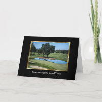 Cartão de condolências do Curso de Golfe Elegante