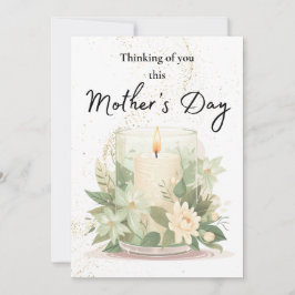 Cartão de condolências Elegante para o Dia das Mãe