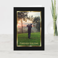 Cartão de Condolências Elegante para um Golfer