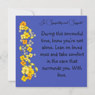 Cartão de Condolências em Simpatia e Apoio