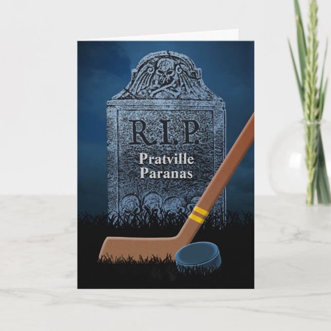 Cartão de condolências Engraçado para a Equipe de  (Frente)