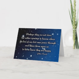Cartão de condolências Eskimo proverb - estrelas