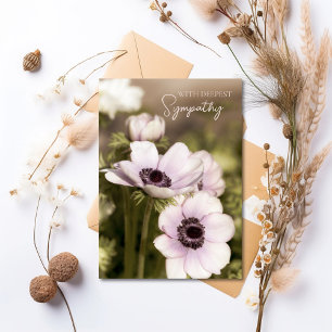 Cartão de Condolências Floral Papoula