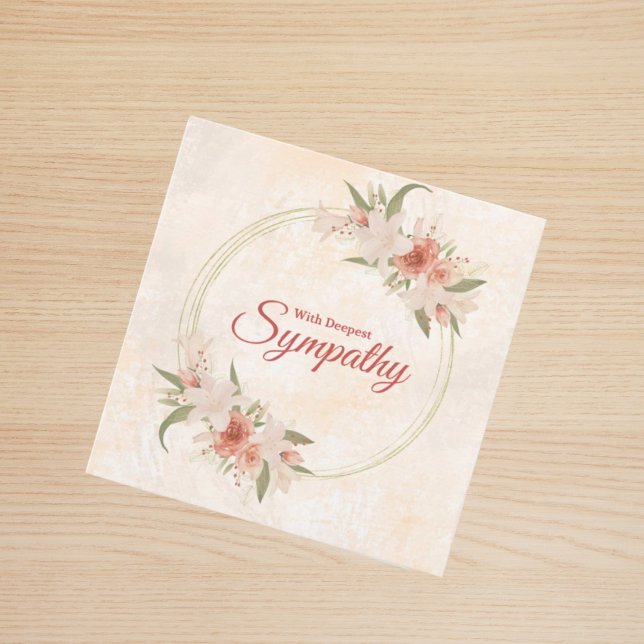 Cartão de condolências Floral Rosa Suave (Criador carregado)