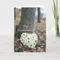 Cartão de condolências francês Mes Condoleances