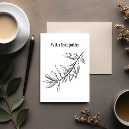 Cartão de Condolências Minimalista - Bosque Silenc