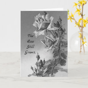 Cartão de condolências O Rosa ainda cresce além da