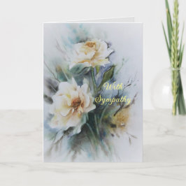 Cartão de condolências PALE AMARELO ROSES