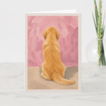 Cartão de Condolências para Cachorro Golden Retrie