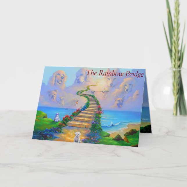 Cartão de condolências para cães mortos. (Frente)