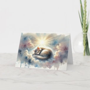 Cartão de Condolências para Gato Celestial