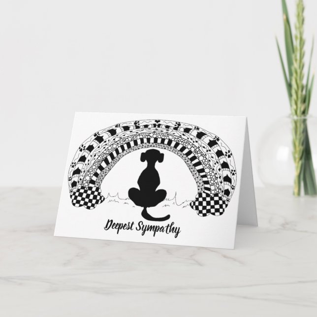 Cartão de condolências para perda de animais de co (Frente)