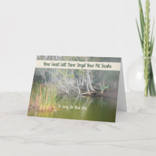Cartão de condolências para Perda de Cobra de Pet
