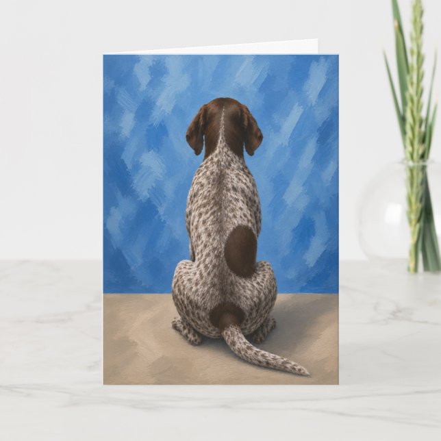 Cartão de Condolências para Pet Pointer Alemão de  (Frente)