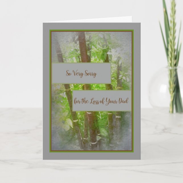 Cartão de condolências para um Pai (Frente)
