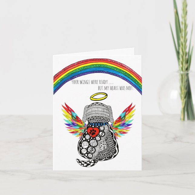 Cartão de Condolências pela Perda do Cachorro (Frente)