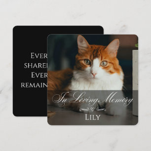 Cartão de Condolências pela Perda do Gato com Foto