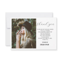 Cartão de Condolências Personalizado com Foto Eleg