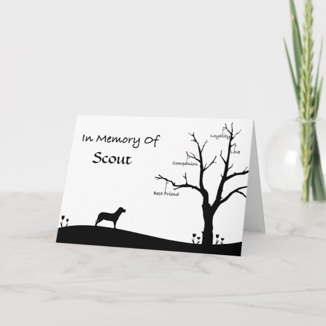 Cartão de condolências personalizado do (Frente)