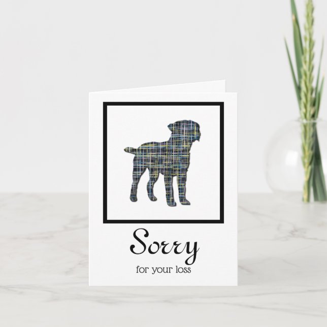 Cartão de condolências Pet de Cão de Borda (Frente)