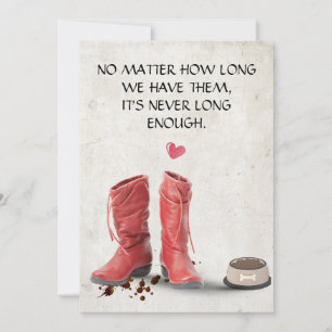 Cartão de condolências Pet de feltro Imprimível