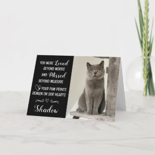 Cartão de Condolências por Perda de Gato Personali